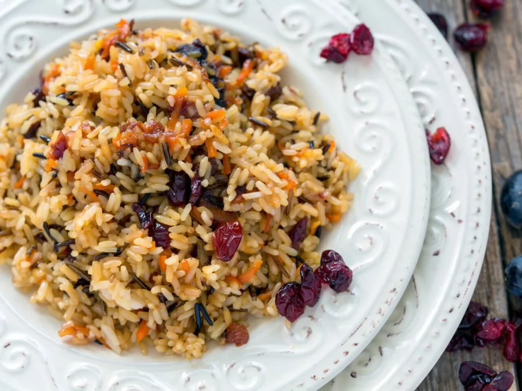 Arroz de Natal com Amêndoas e Passas 