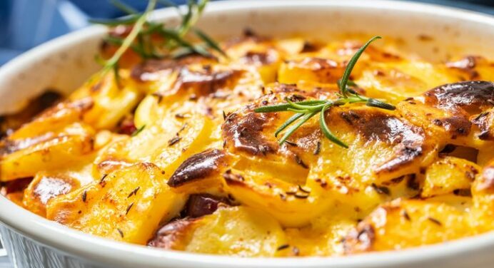 Batatas Gratinadas com Queijo
