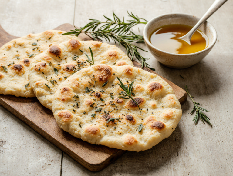 Pão Naan de Alecrim e Azeite (versão caseira)