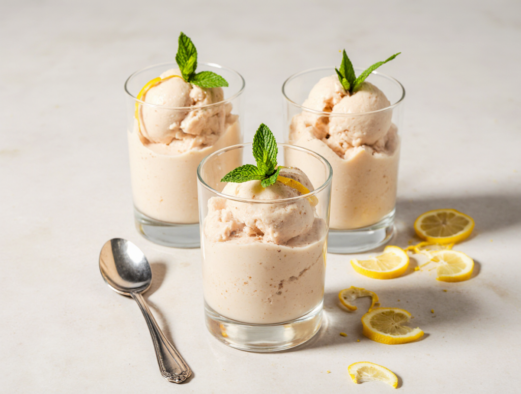 Creme Gelado de Tamarindo com Hortelã